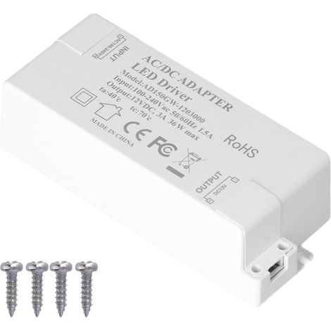Transformateur LED 36W 12V 3A G4 MR11 MR16 (1/5)