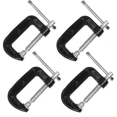 Serre-joints en C lot de 4, acier robuste, ouverture 51 mm – idéal pour menuiserie, soudage et bricolage (1/5)