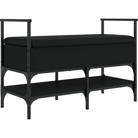 Shoe Bench Black 85.5x42x57.5 cm Engineered Wood vidaXL (1/5)