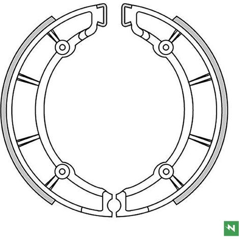 Pattini freno posteriori Newfren per Moto Guzzi V7 Special 700 '69-'71 V 7 700 '67-'76 (220x40mm)