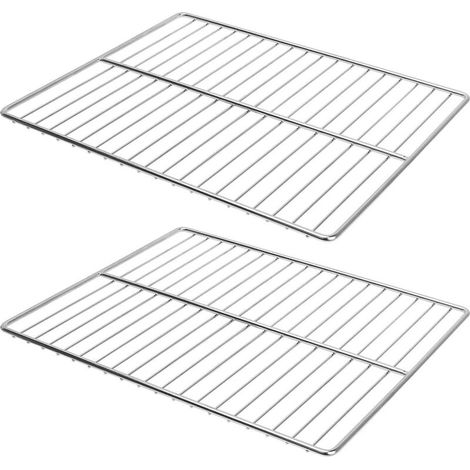Ensemble de 2 grilles argentées, grille de rechange en acier inoxydable, grille multifonction, (34,7 x 26,7 cm) (1/5)