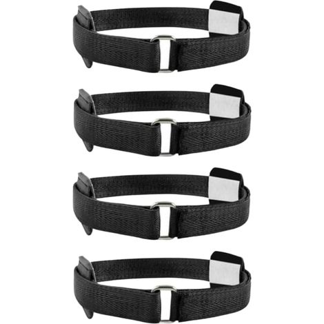 Lot de 4 attaches antidérapantes pour canapé sectionnel en forme de L pour canapé coulissant en tissu mélangé noir 90 cm (1/5)