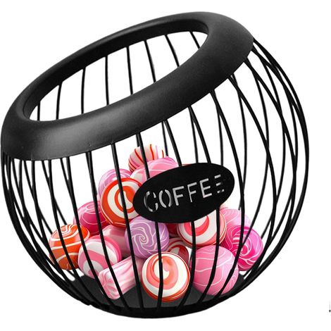 Panier Pour Les Gousses De Café, Porte-gousse De Café De Grande Capacité, Panier De Rangement En Métal Pour Capsules, Support De Rangement (1/5)