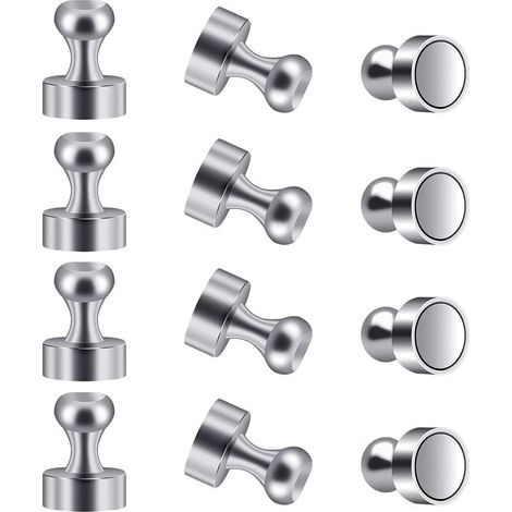 Aimant Neodyme - 12 x 16 mm - Pour Réfrigérateur Tableau Blanc Photo Note - Lot de 12 (1/5)
