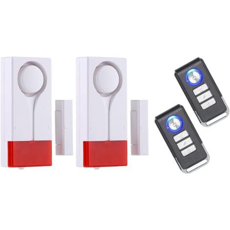 2er-Pack Tür- und Fensteralarm, Funkfernbedienung, magnetischer Sicherheitssensor für Zuhause, lauter Einbruchsalarm für Haus, Wohnung, Garage und Pool