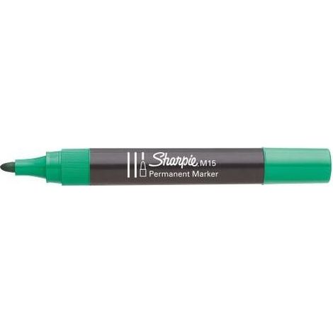 Marcatore permanente Sharpie M15 Verde 12 Pezzi (1/2)