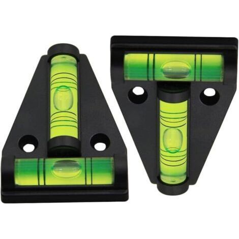Lntyq 2PCS Niveau à Bulle Petit, Niveau à Bulle Camping Car, Niveau Bulle Type T, Mini Niveau à Bulles, Niveau à Bulle, Vérifiez Niveau de Placement Des Articles (1/5)