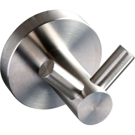 Exclusive Towel Rack with Two Stainless Steel Hooks Bathroom Towel Holder, Coat Hooks (Stainless Steel (Brushed)) (1/5)