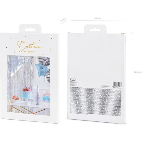 Cortina hologr谩fica para fiestas de 90x250cm (1/5)