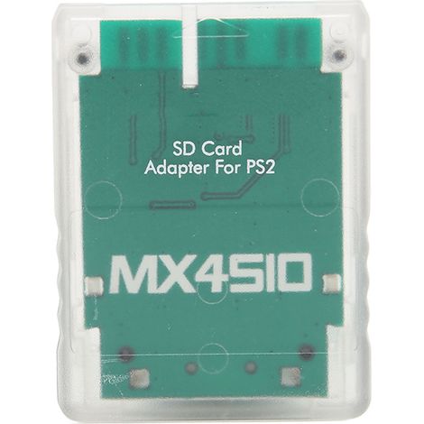 Adaptateur de Carte Mémoire Transparent pour PS2, Lecteur Professionnel Plug & Play pour Console de Jeu, Blanc (1/5)