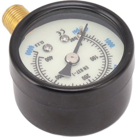 Manomètre à double échelle 6000 psi, raccord 1/8 NPT, compatible avec les bouteilles de CO2. (1/5)