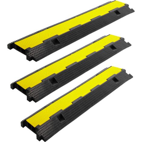 Swanew – Rampe de protection câble 3 pièces – Caoutchouc vulcanisé 100cm – Capacité de charge 2000 kg – Pour véhicules lourds (1/5)
