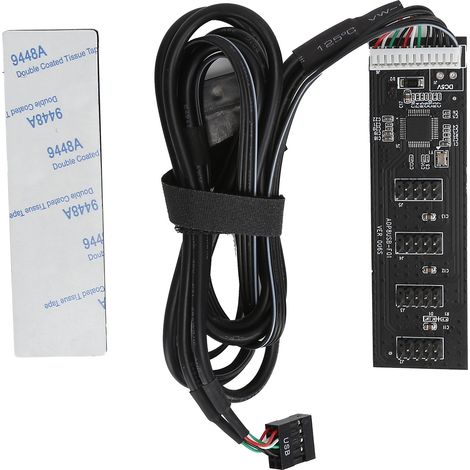 Hub d'extension USB 2.0 9 broches vers 4 ports 9 broches pour carte mère (1/5)