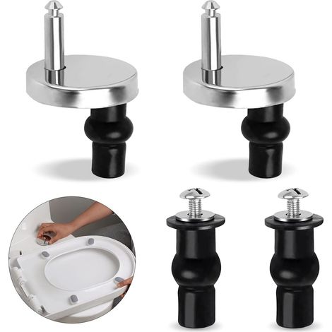Kit de 2 vis universelles pour WC - Pièces de rechange en nylon incluses (1/5)