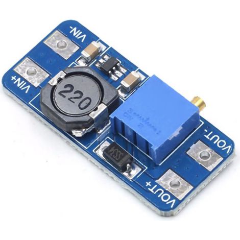 Module élévateur de tension (5 pièces), convertisseur élévateur de tension réglable, 2 A, 2-24 V - 5,9 V, 12-28 V, composant électronique (1/5)