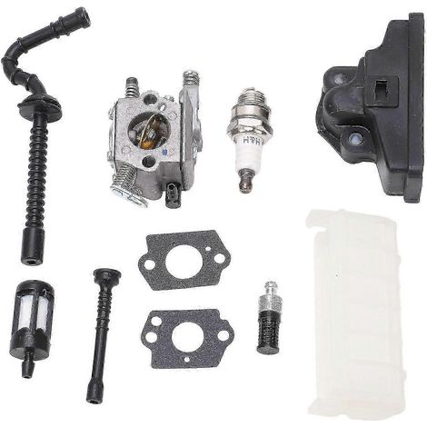 Kit carburateur, bougie d'allumage puissante, filtre à air, crépine de durite d'essence pour tronçonneuse STIHL 021 023 (1/5)