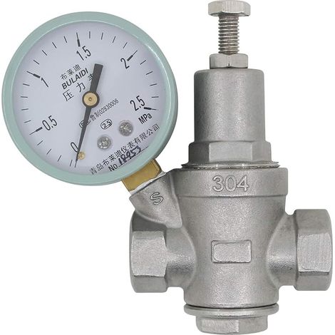 Reducteur pression eau 1/2 3/4 1 1-1/4 1-1/2 2 pouce - sans plomb acier inoxydable - regulateur de pression eau inox (DN20-3/4 pouce) (1/2)