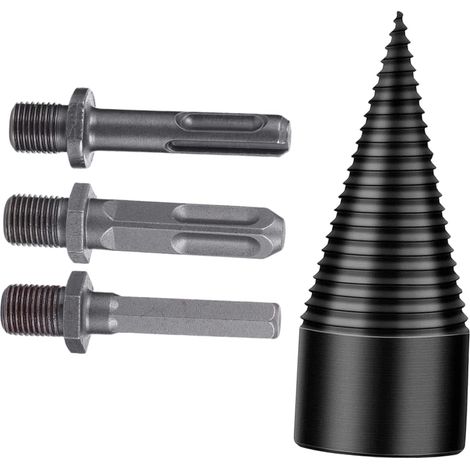 Broca para partir troncos JSSEVN, herramienta de perforación multiusos con vástagos cuadrados y redondos, accesorio para taladros y taladros percutores. (1/5)