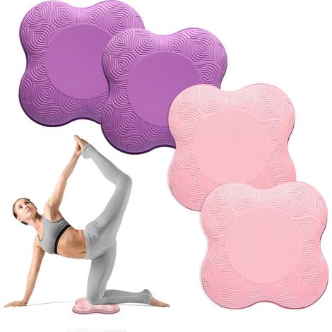 Set di 4 cuscini per ginocchia da yoga, tappetino protettivo per ginocchia da yoga, cuscino per l'equilibrio sportivo, tappetino per pilates, tappetini antiscivolo per yoga, ginocchiere, copriginocchi (1/5)