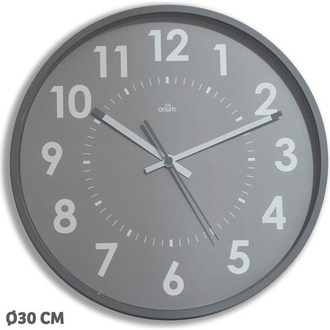 Orium Reloj silencioso moderno gris 30 cm