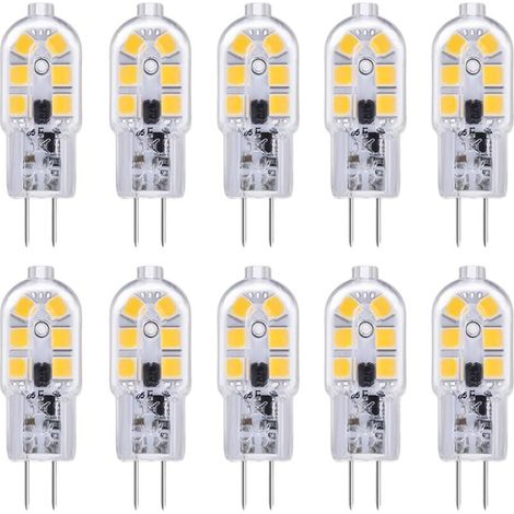 YMYNY Ampoules LED G4 pour hotte aspirante 12 V 2 W Blanc froid 6 000 K 200 lm Équivalent halogène à deux broches G4 12 V AC/DC Lampe LED G4 pour camping-car/caravane/camping-car Non dimmable Lot de 1