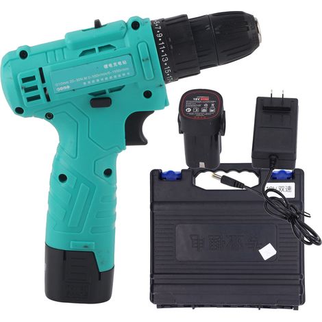 Perceuse à choc électrique sans fil haute puissance, visseuse rechargeable mains, prise UE 100-240V, outil polyvalent pour bricolage et perçage. (1/5)