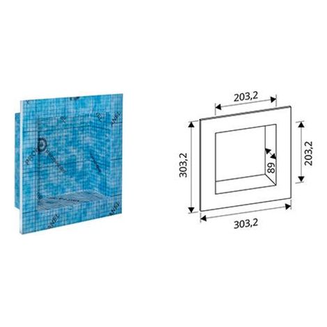 Profoil panel niche nicchia impermeabile da 12,5 mm dim int. 203.2 x 203.2 mm