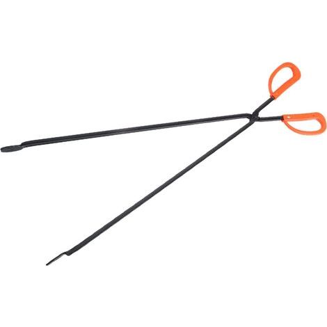 Charcoal Tong Cheminée Tong Log Bûche Bribecue Barbecue Charbecue Clip de Bois D' intérieur Pinces de Bois de Chauffage en Pince en Fer Forgé Grafle Grabber pour Cuisinière en Bois(48.5cm) (1/5)