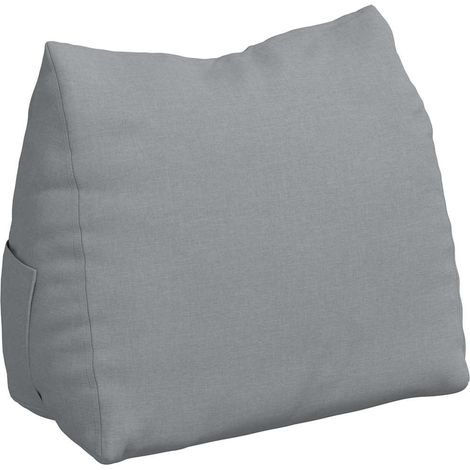 Back Pillow Light Grey 60 x 20 x 50 cm Fabric vidaXL
