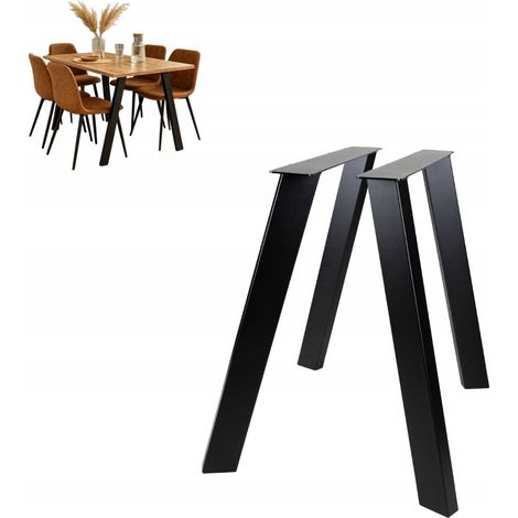 Patas de mesa metálicas modernas (par) - Estructura de tablero de mesa Ales 74x8x72cm (1/5)