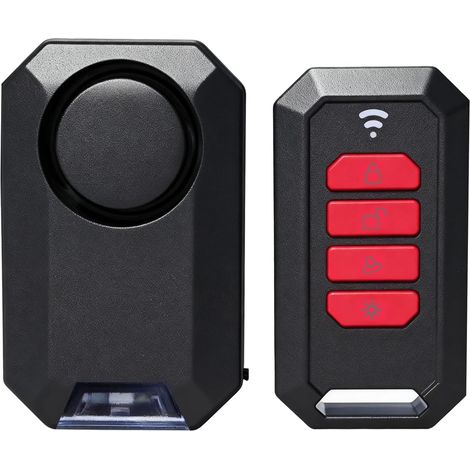 Alarma antirrobo inalámbrica para bicicletas, motocicletas, coches y patinetes, resistente al agua (IPX5), 135 dB, ultra potente. Compatible con mando a distancia. (1/5)