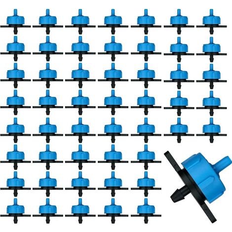 Tropfer – 50 Stück – Polypropylen – 8 l/h – Bewässerung für Garten und Gewächshaus – Blau (1/5)