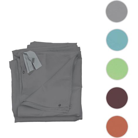 Lot de 4 côtés pour Pergola Cadiz, panneau latéral de remplacement 4x4m, polyester - rouge-brun (1/5)