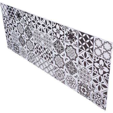 Beyamis Lot de 2 autocollants de porte noirs et blancs auto-adhésifs 3D 38,5 x 200 cm / 15,2 x 78,7 pouces, imperméables, pour un aspect brillant (1/5)