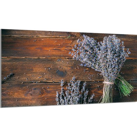 Glas-Herdplattenschutz 90x52 Lavendel