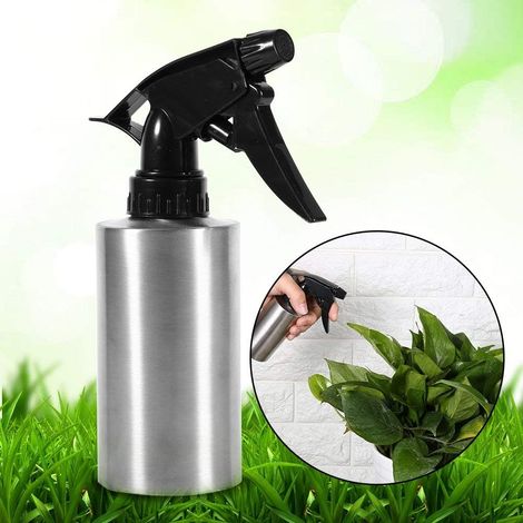 Vaporisateur vide Pulvérisateur Remplissable 304 en acier inoxydable main Appuyant sur Arrosoir Arrosage Pot Bouilloiremulti fonctionnelle Pression de Pompe Intérieur Jardin Extérieur Plantes (250ML) (1/5)