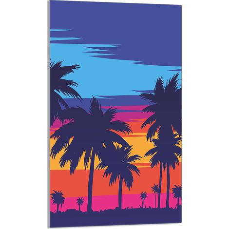 TABLA DE CORTAR DE VIDRIO 30x52 Palmeras (1/5)