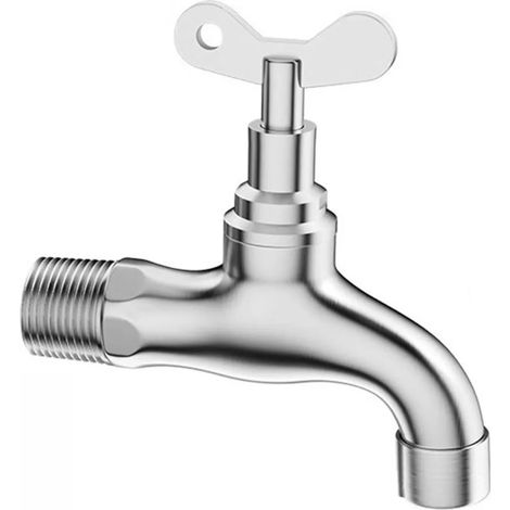 Robinet d'extérieur verrouillable INF - Robinet en acier inoxydable de 10 cm avec clé (1/5)