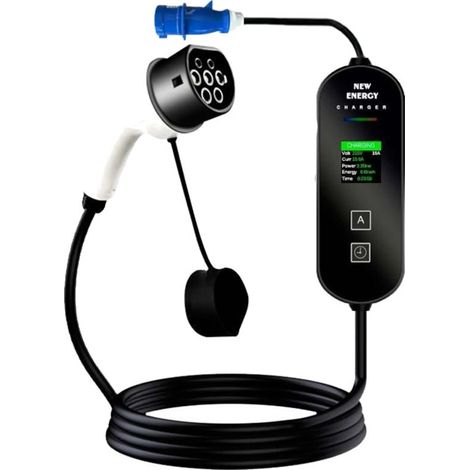 Cargador de Coche Eléctrico EV Tipo 2 32A/7.0KW/5M con Enchufe (3Pin)