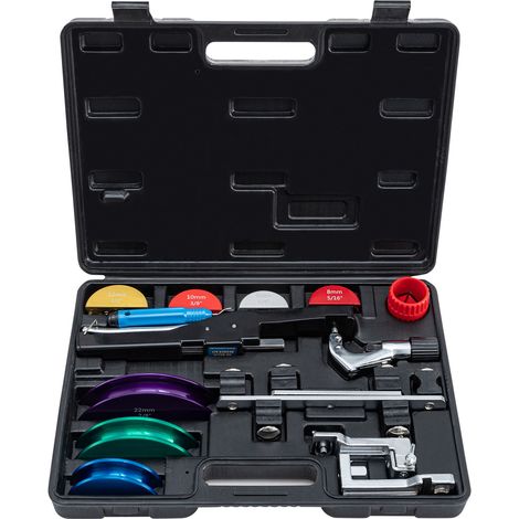 Mophorn Kupferrohrbieger, 7 bunte Matrizen 1/4-7/8 Zoll, 90 Grad Vorwärts- und Rückwärtsbiegen, 6-22 mm für Kupfer- und Aluminiumrohre mit Rückbiegevorsatz
