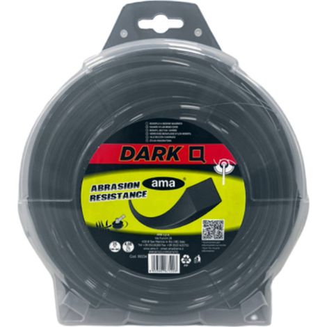 Fil de débroussailleuse - Fil nylon de coupe - Monofil section carré ø3mm x 48 mètres - Dark Q (1/2)