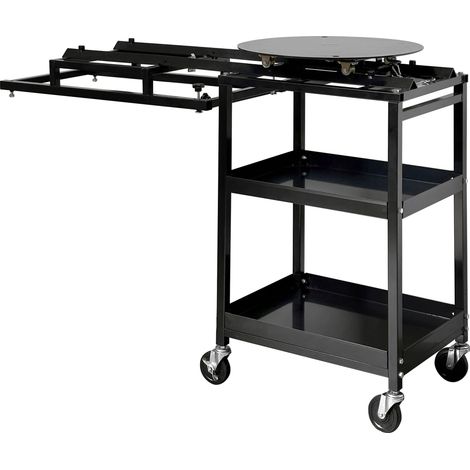 Carrello con tavola girevole SOGI CR-GR-218 - per sabbiatrice SOGI S-218 - 2 ripiani - altezza 955 mm - tavola � 560 mm (1/5)