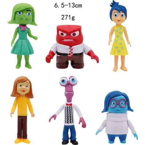 Figurine Emotion - Set De 6 Personnages En PVC - Décoration De Bureau Et De Collection - Idéal Pour Noël Halloween Nouvel An (1/5)