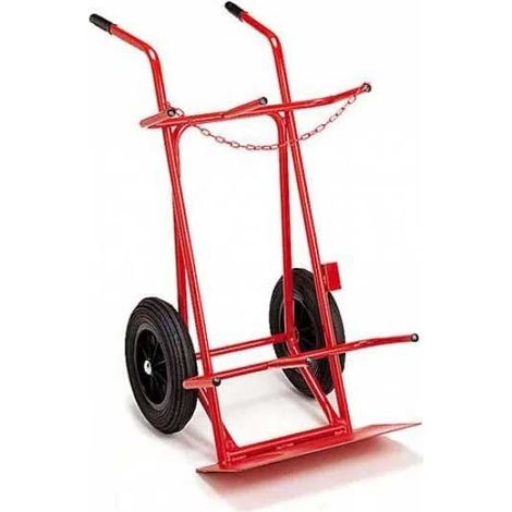 Diable porte bouteille 2 places - Roues caoutchouc semi élastique - DBAB31DON