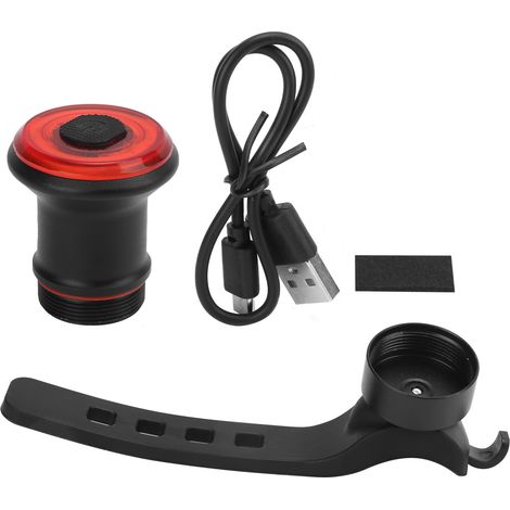 Feu arrière vélo frein induction VTT USB rechargeable éclairage nocturne route cycliste (1/5)