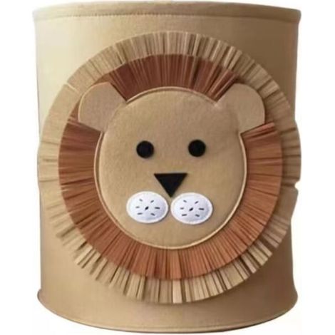 Cesta De Juguetes - Forma De León - 35 x 35 x 35 cm - Para Niños - 1 Unidad (1/5)
