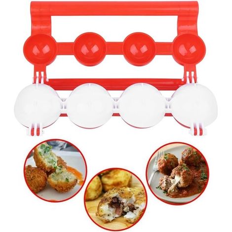 Stampo per polpette × 2, utensili da cucina in materiale ABS, stampo fai da te per polpette ripiene, pratico per cucinare e preparare polpette