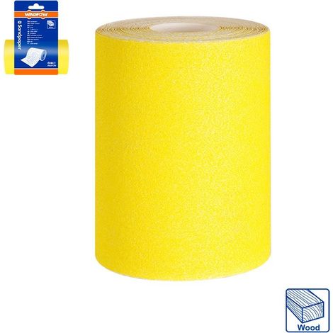 Rollo de lija amarilla Wadfow grano 80 tamaño 11.5x1000 cm (1/3)