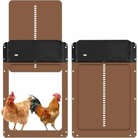 Trappe de Poulet Automatique, ouvre Porte poulailler avec capteur de lumiere, Poulet Coop pour elever en Toute securite, volet electrique avec Rails de Guidage, poulailler pour Poulets goodnice - Gene (1/4)