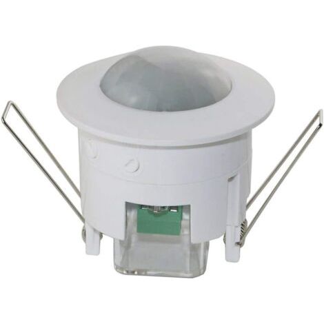 Détecteur de mouvement infrarouge encastré au plafond – Portée 6m – Capteur de lumière intégré – Contrôle des feux 360° – Pour espaces intérieurs (1/5)